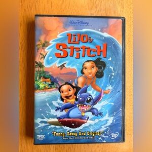 Disney Lilo & Stitch DVD Cover Art - Blue, Red, Orange